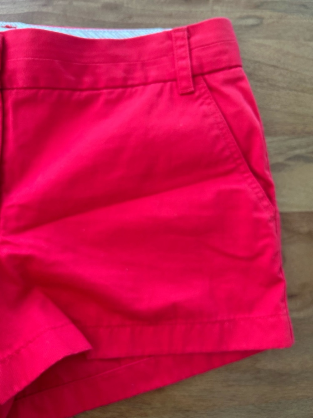 J. Crew Bright Red ‘Broken-In’ Chino Shorts 3.5” inseam Size 12 - Picture 3 of 9